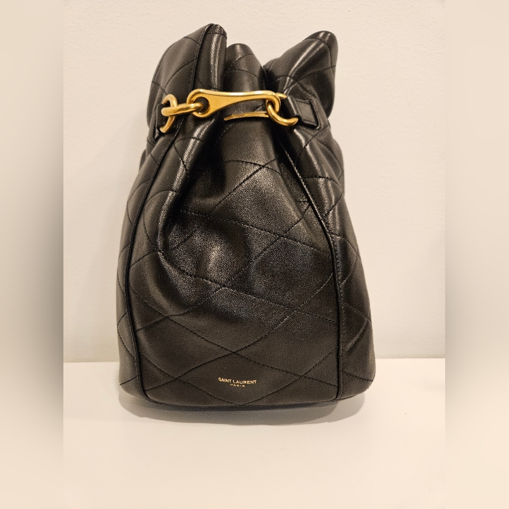 Saint Laurent Le Maillon Quilted Leather Bucket Bag- offers welcome